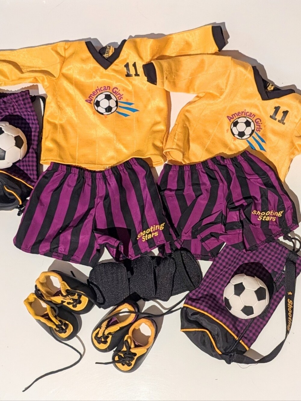 American Girl Pleasant Company Two Vintage Soccer Set